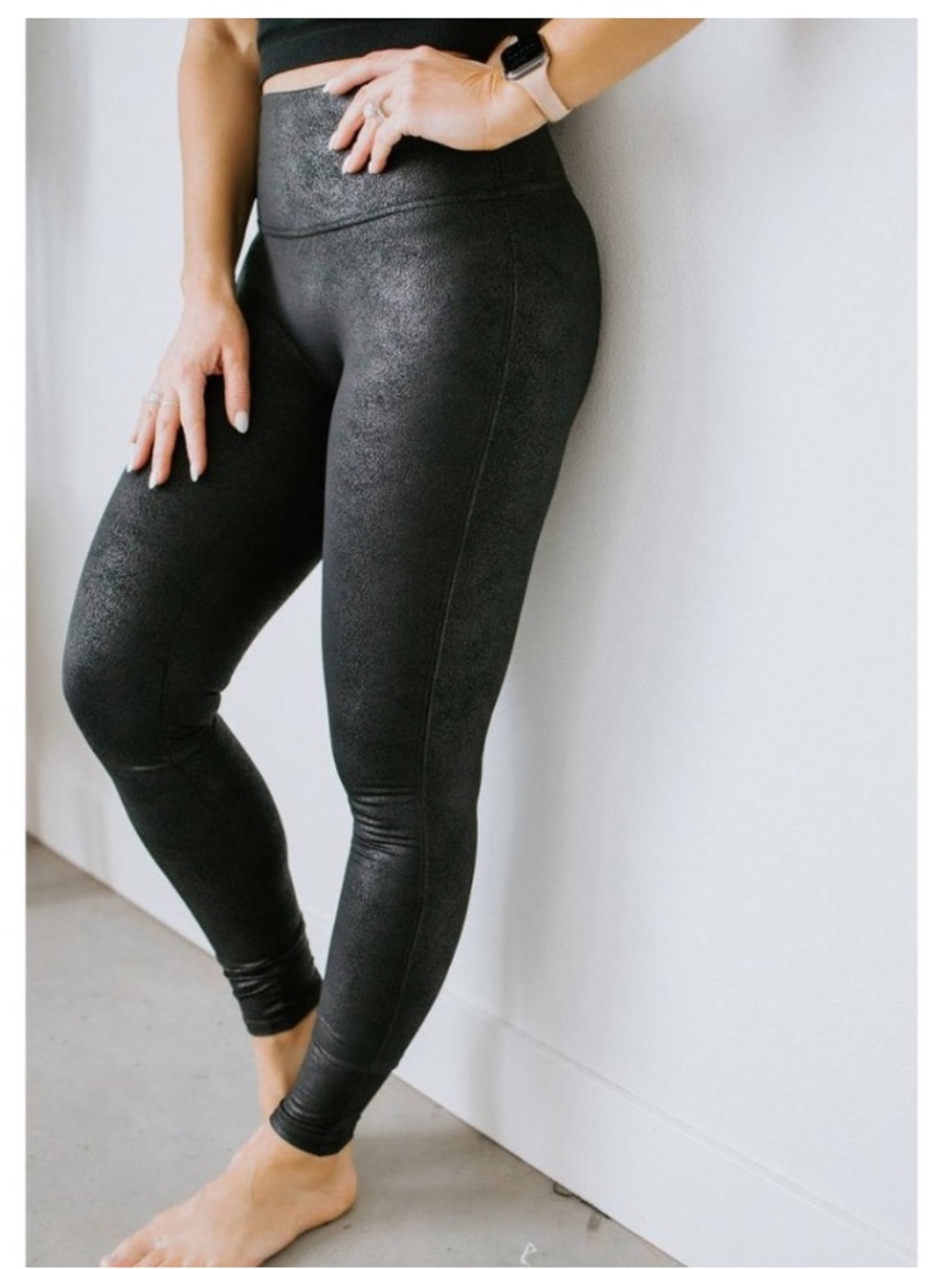Chelsea DeBoer by Lily & Lottie Faux Leather Black Pants Leggings Size 3XL